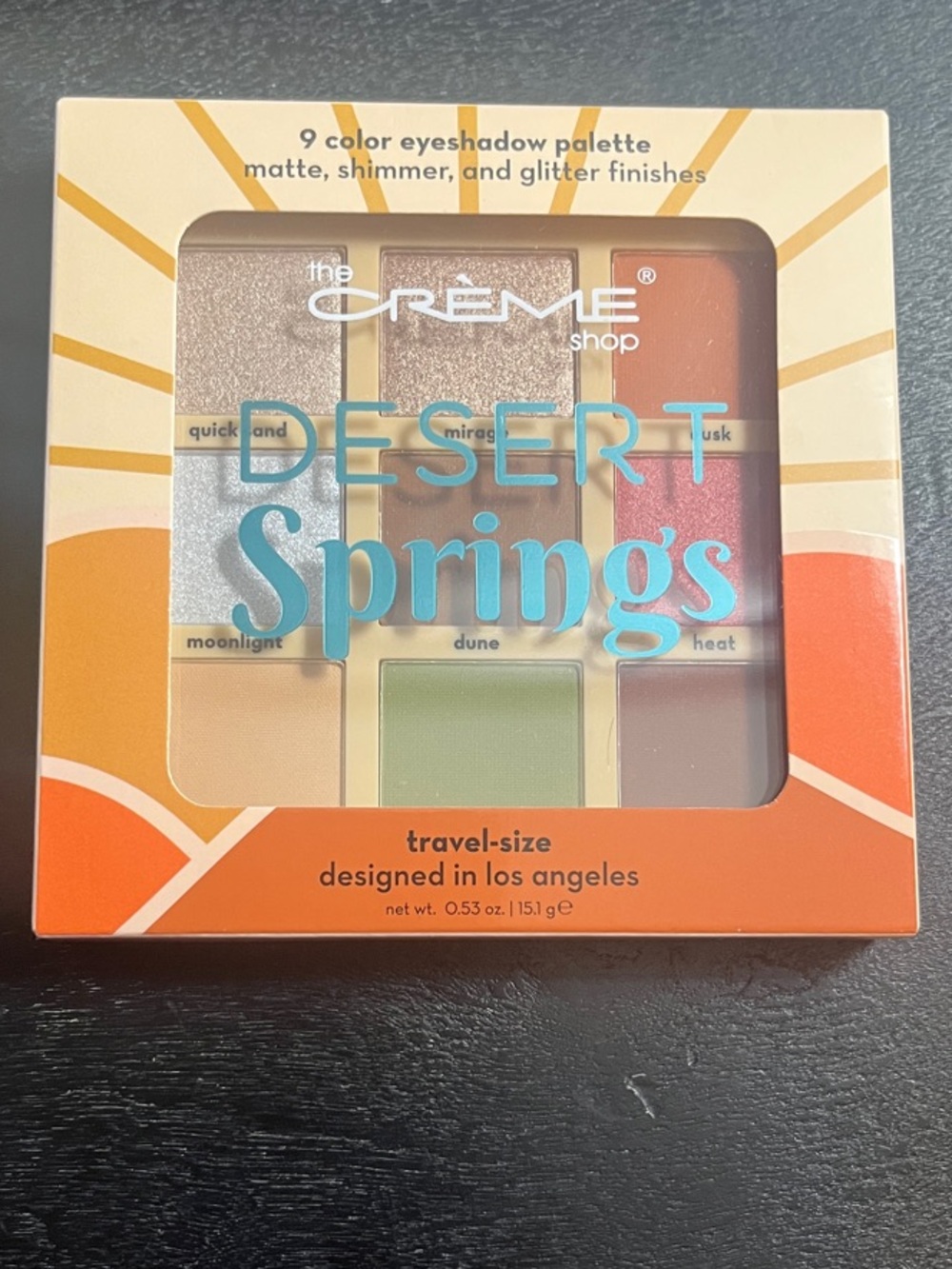 The Crème Shop Desert Springs 9-Color Eyeshadow Palette — Warm & Pastel Mix